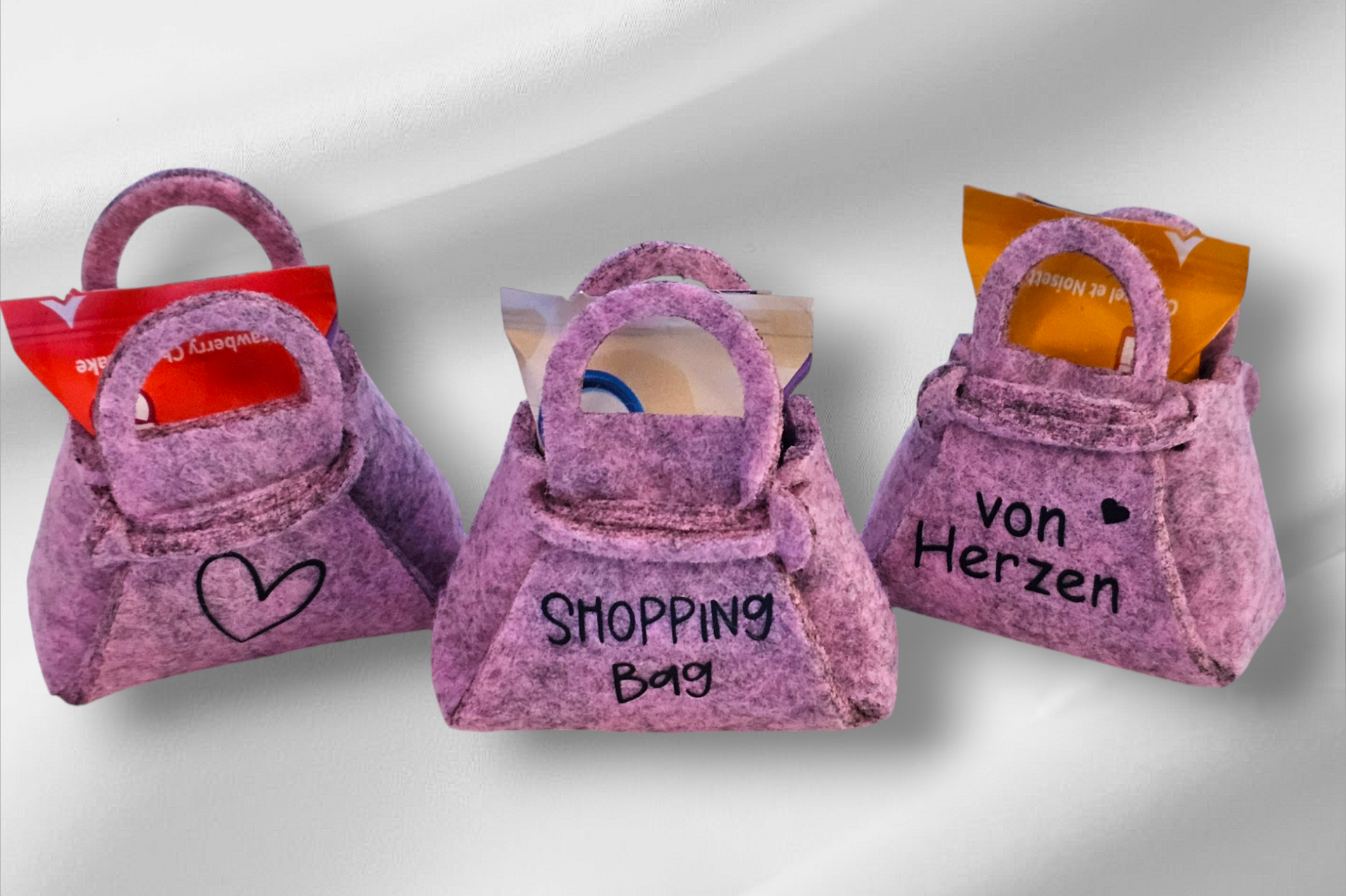 Kleine Filztasche - Herz