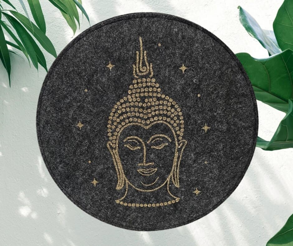 Sitzkissen - Buddha Glitzer
