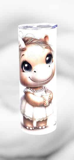 Tumbler - Nilpferd und Bubble Tea