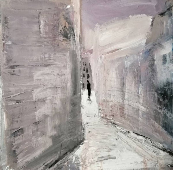 Abstract figurative painting  50 x 50 cm