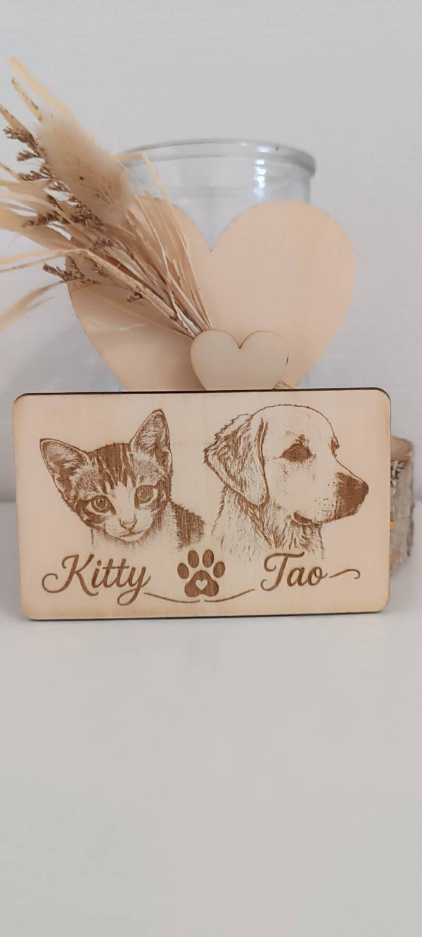 Magnet en bois personnalisé