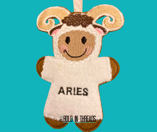 Aries Zodiac Gingerbread Hanging Decoration