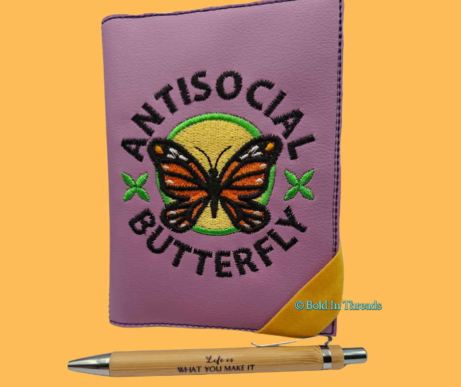 Antisocial Butterfly - Funny A6 Notebook for Introverts