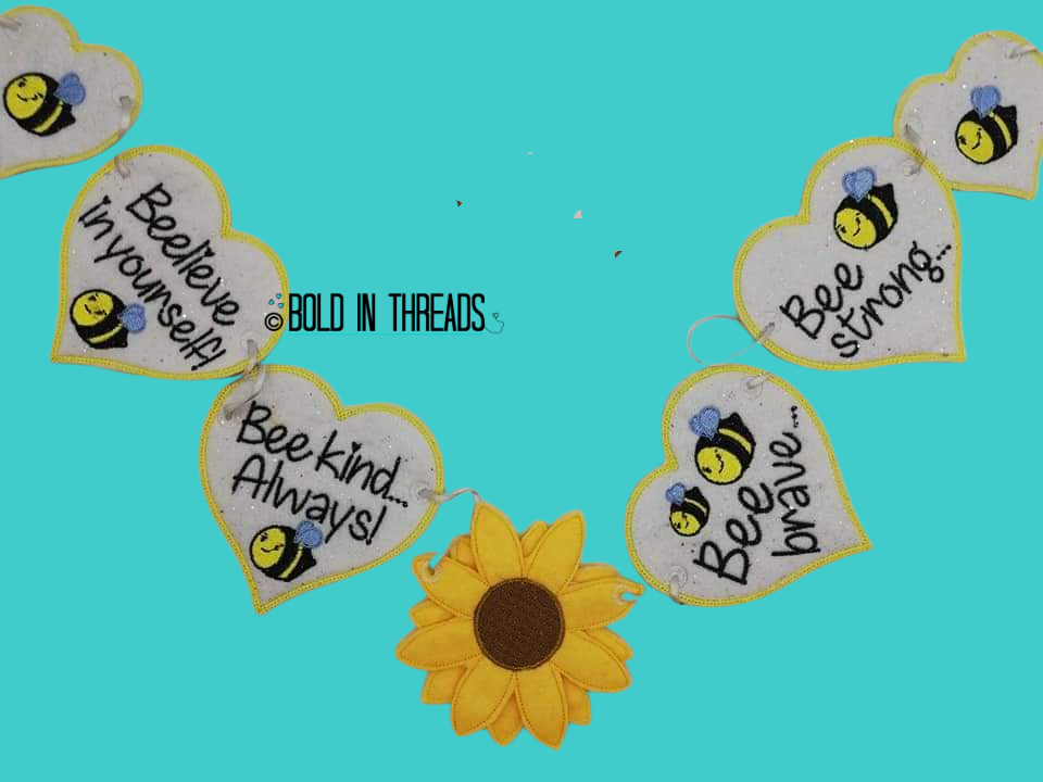 Bee Kind Sunflower  Bunting