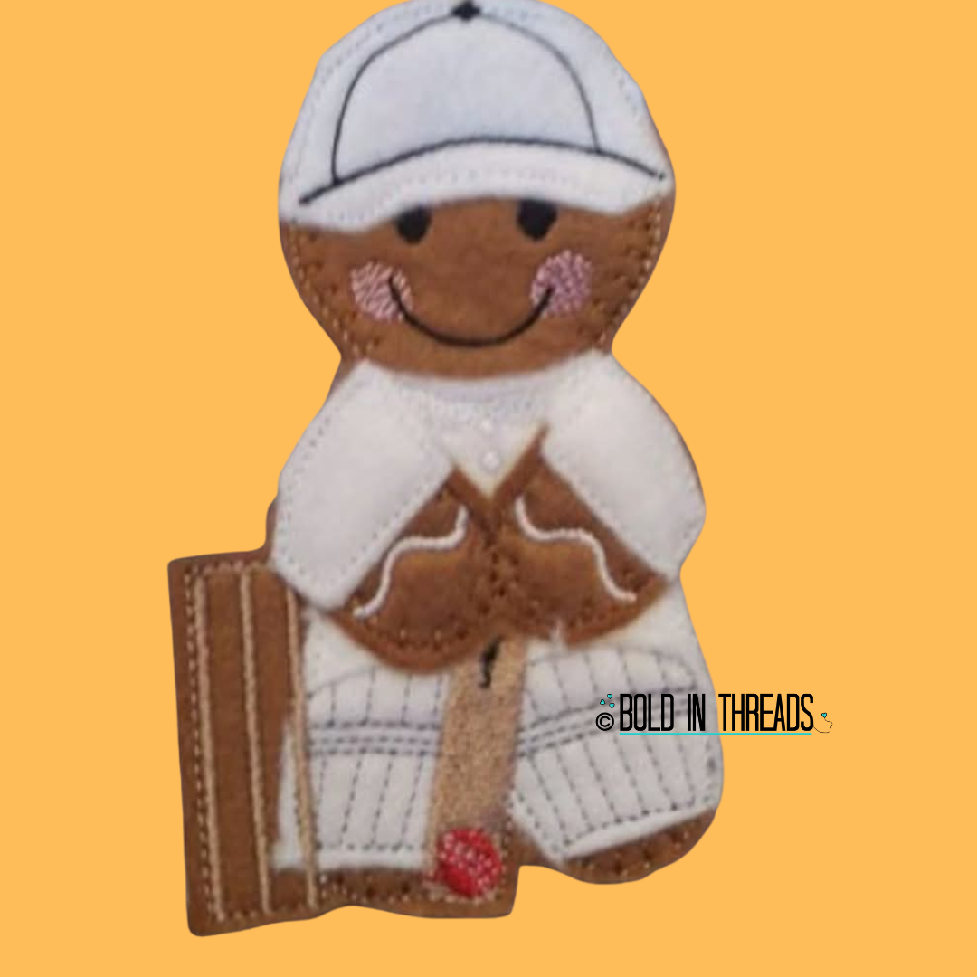 Cricketer Gingerbread Decoration