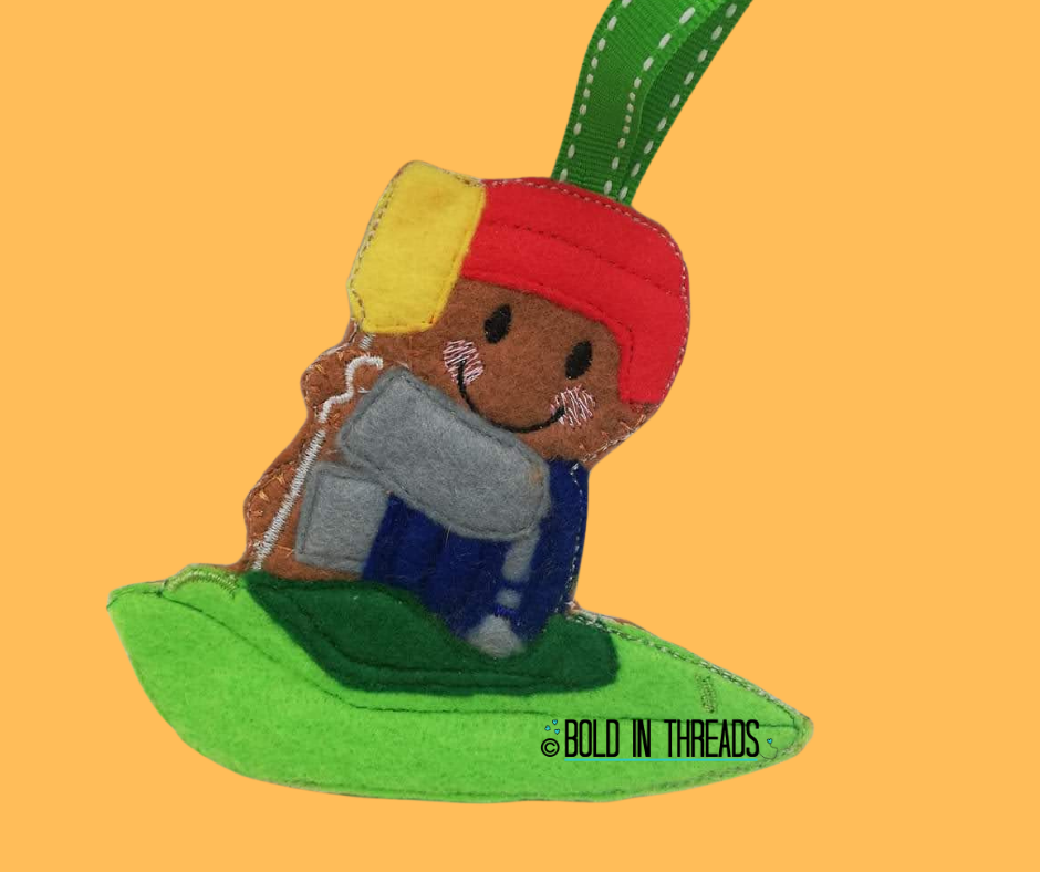 Kayaker Gingerbread Decoration