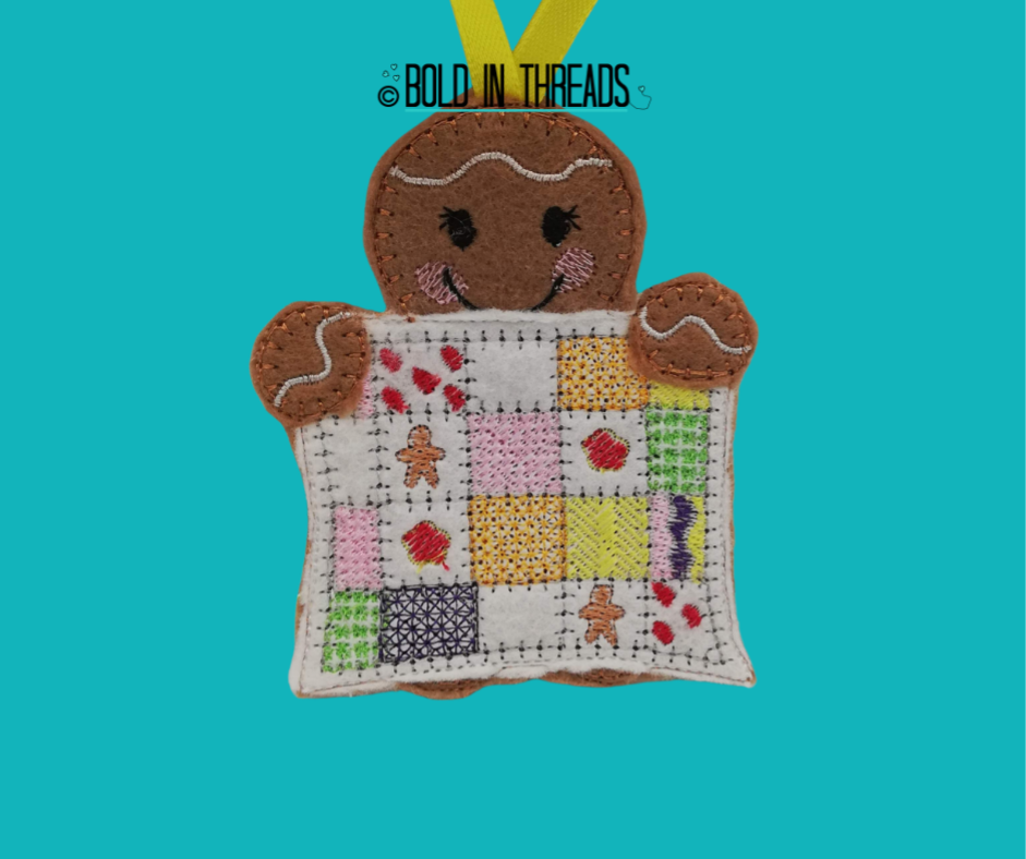 Quilter Gingerbread Decoration
