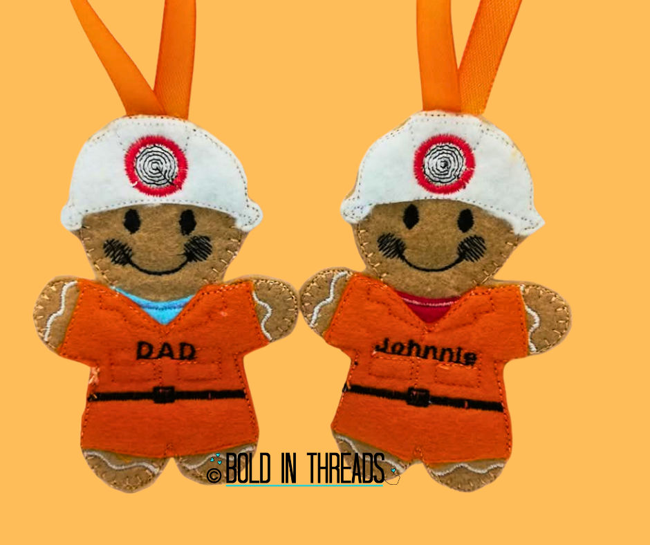 Miner Gingerbread Decoration