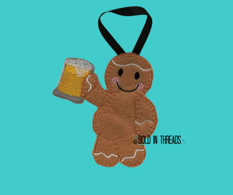 Beer Lover Gingerbread Man - Funny Handmade Gift For Beer Lovers