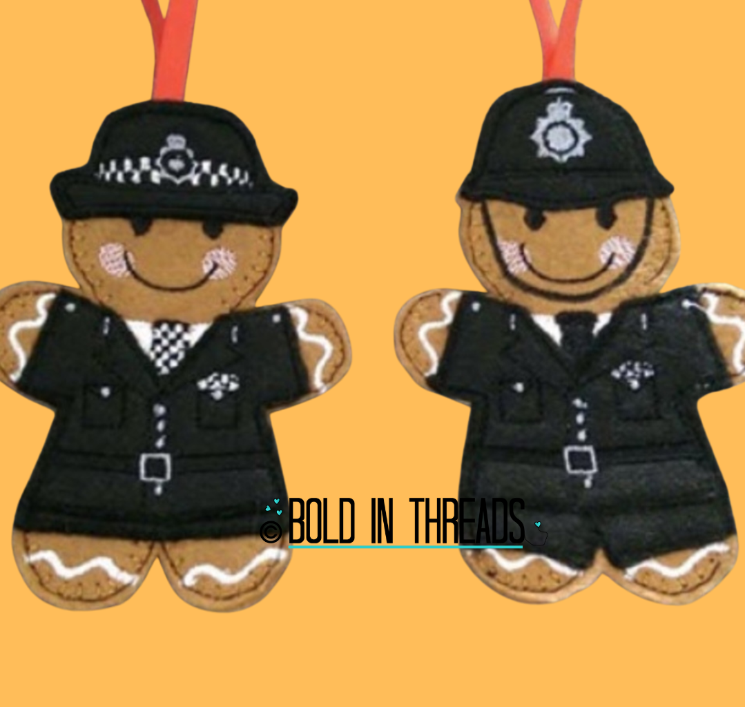 Police Officer Gingerbread Decoration