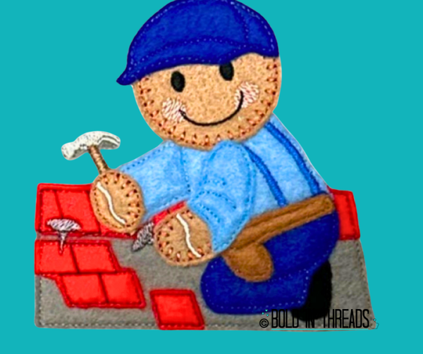 Roofer Gingerbread Decoration