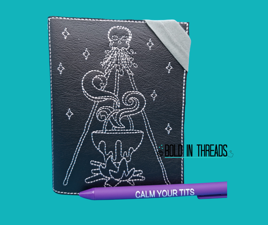 Cauldron Magic Embroidered Notebook