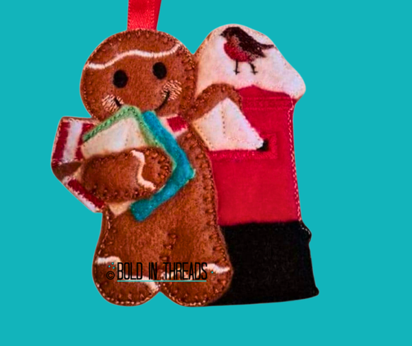 Christmas Post Gingerbread Decoration