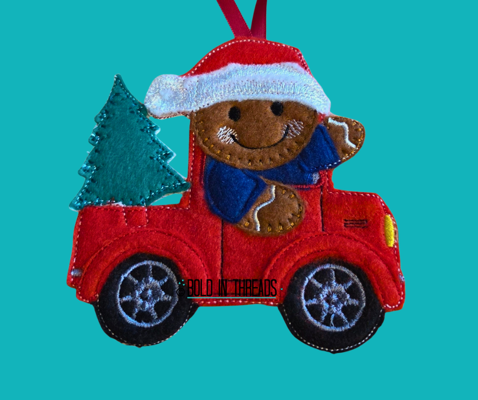 Christmas Tree Pick Up Gingerbread Decoration.