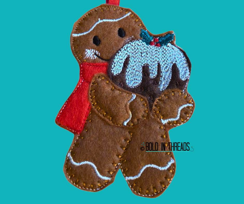 Plum Pudding Gingerbread Decoration
