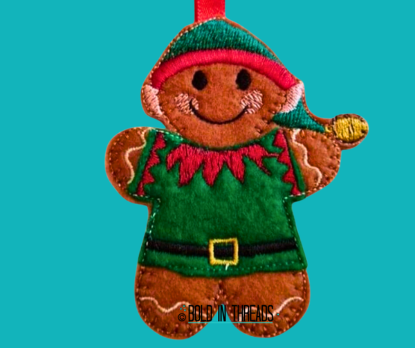 Elf Gingerbread Decoration