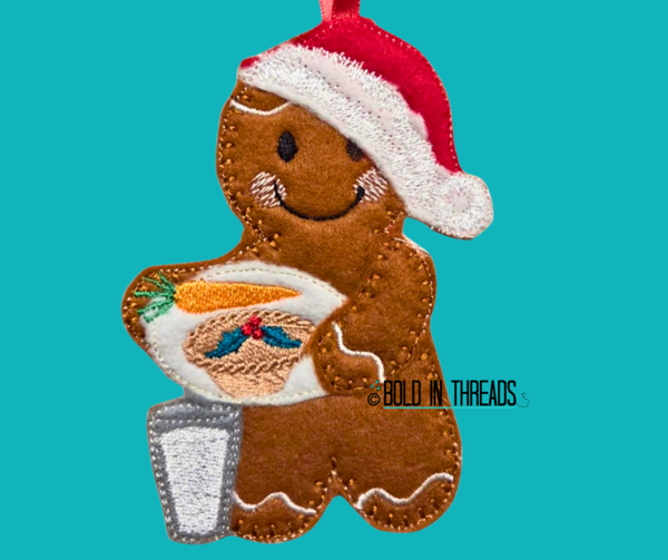 Santa's Christmas Eve Plate Gingerbread Decoration