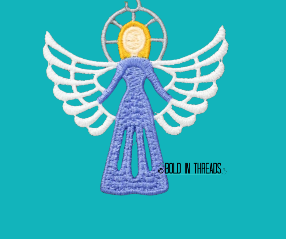 Wings of Peace - Free Standing Lace Angel Ornament