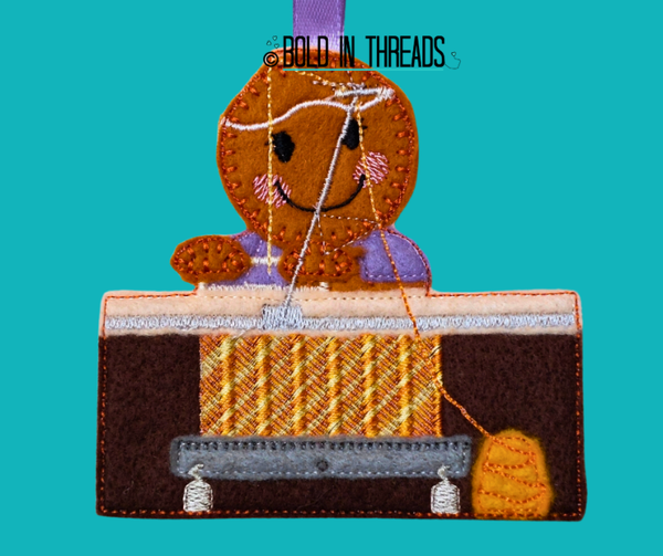 Knitting Machine Gingerbread Decoration