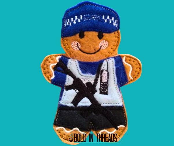 Armed Police Gingerbread Decoration