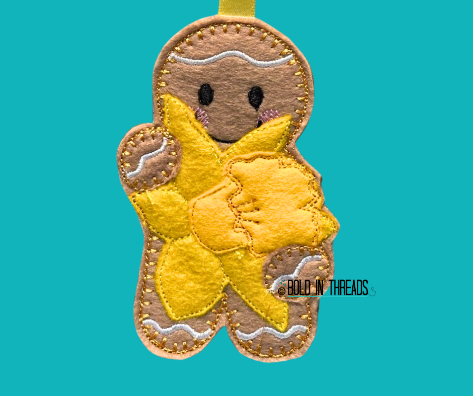 Daffodil Gingerbread Hanging Decoration