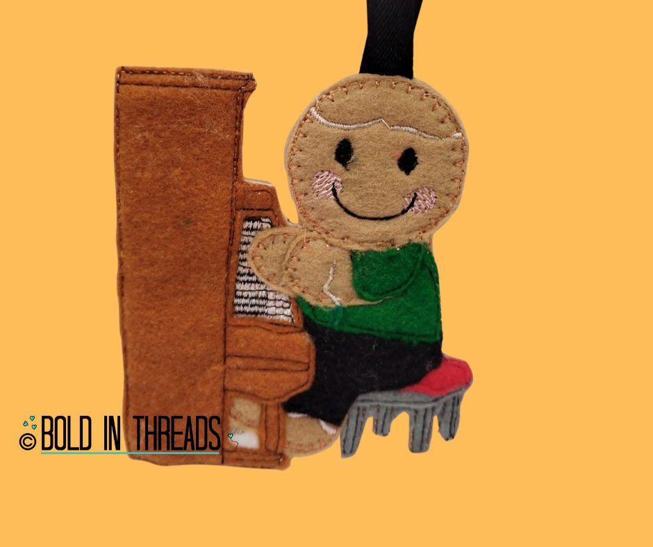 Pianist Gingerbread Decoration