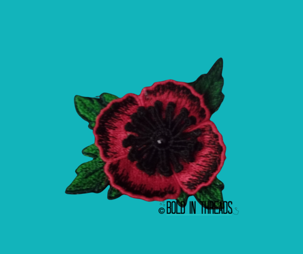 Free Standing Lace Poppy Brooch