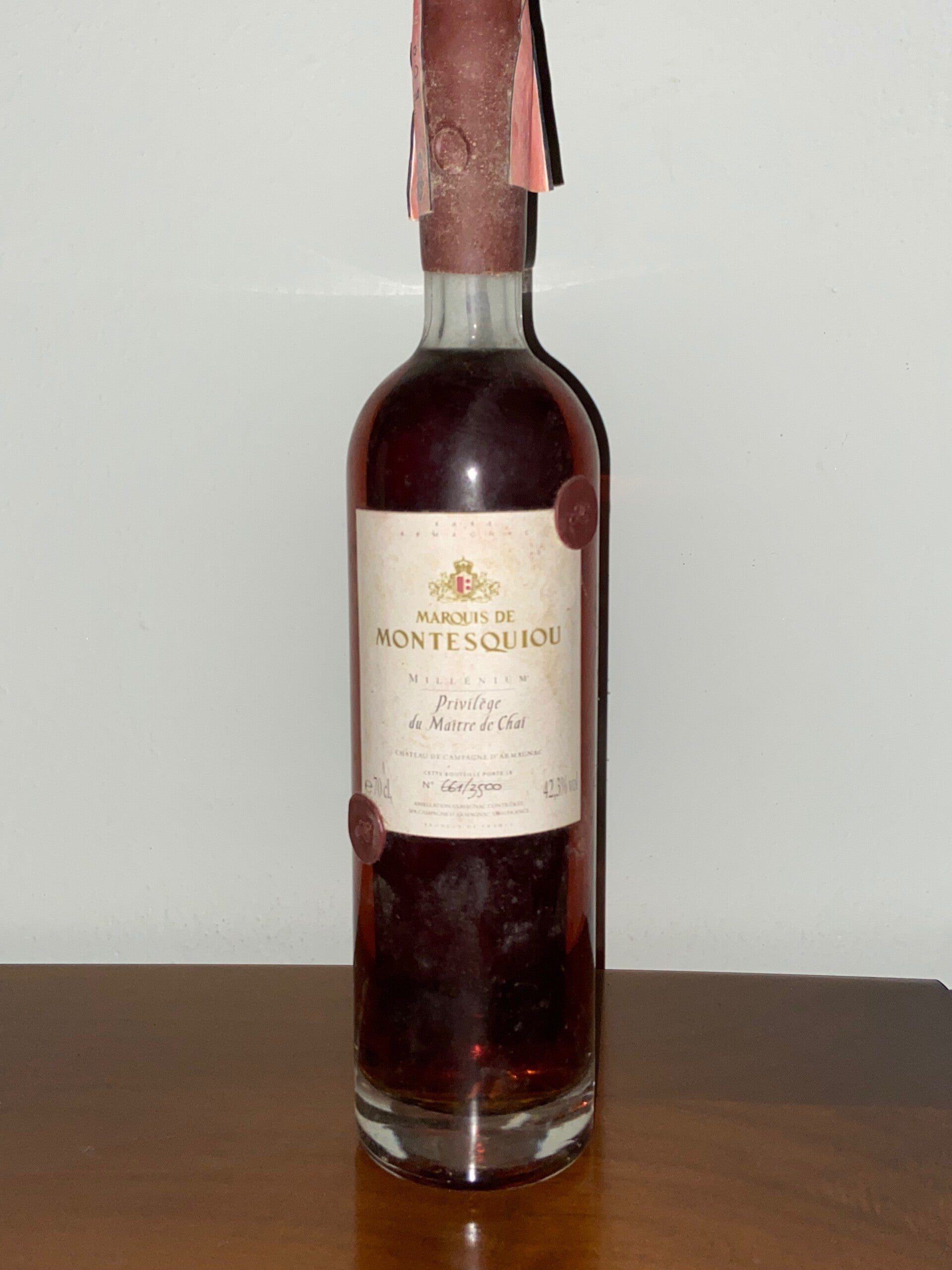 Marquis de Montesquiou Millenium Privilege du Maitre de Chai Fine Armagnac 2000