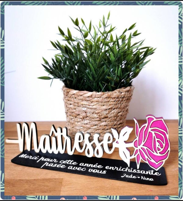 Rose éternelle bois