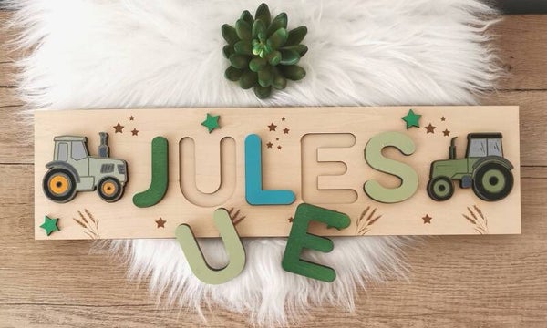 Puzzle prénom personnalisable en bois