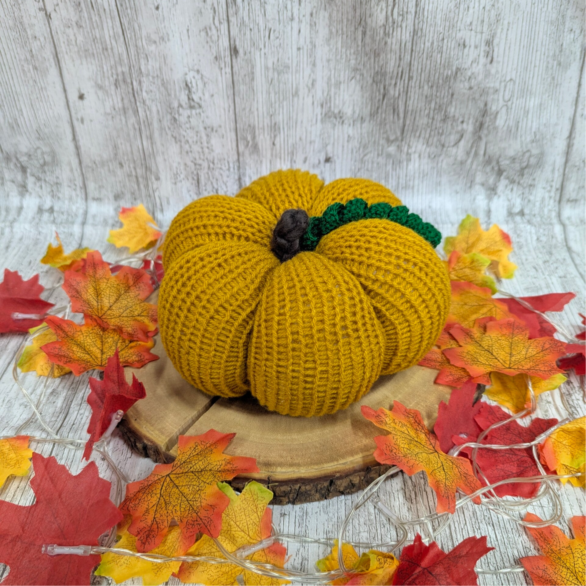 Large Knitted Pumpkin