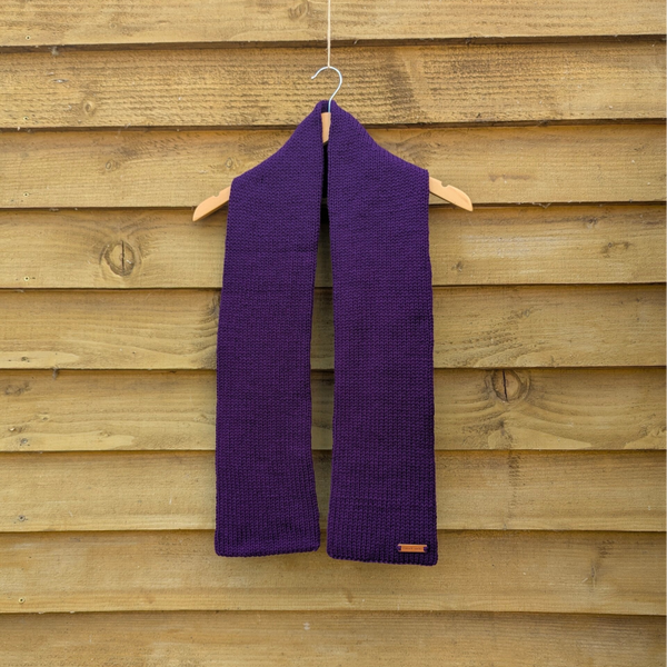 Purple Knitted Scarf