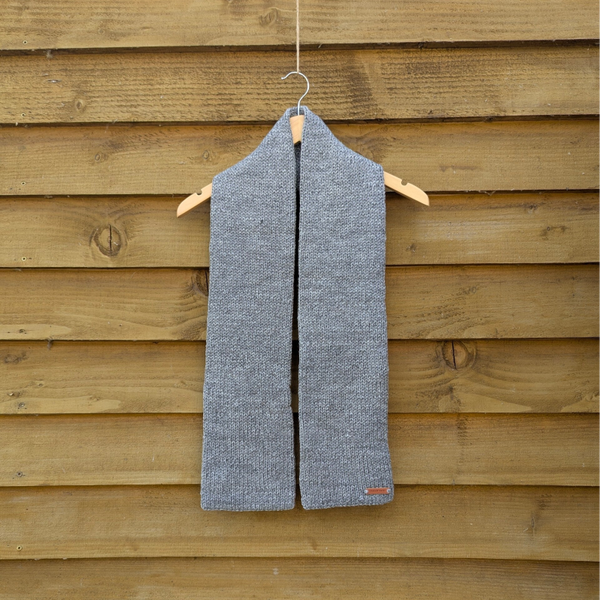 Marble Grey Knitted Scarf