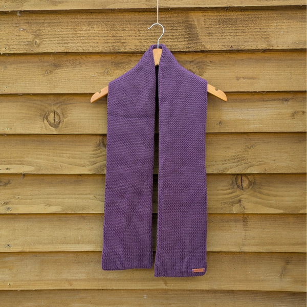 Plum Knitted Scarf