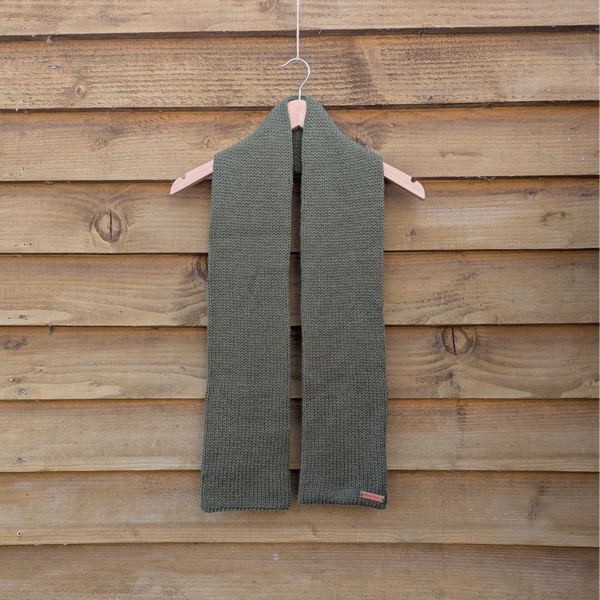 Khaki Green Knitted Scarf