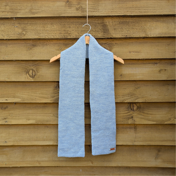 Sky Blue Knitted Scarf