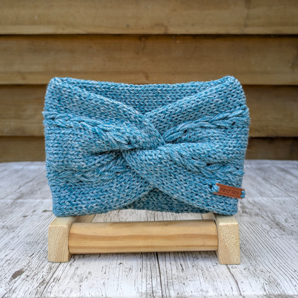 Blue Mist Knitted Headband Ear warmer