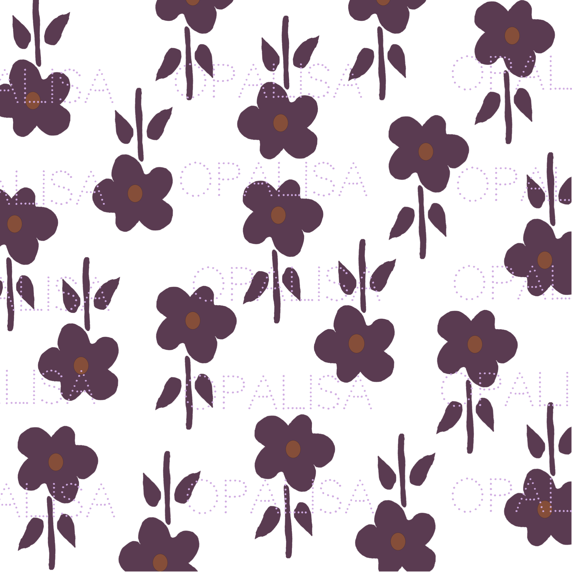 FLEUR - RETRO MAUVE MARRON