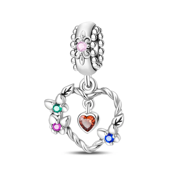 Silber-Charm 925 Silber Herz