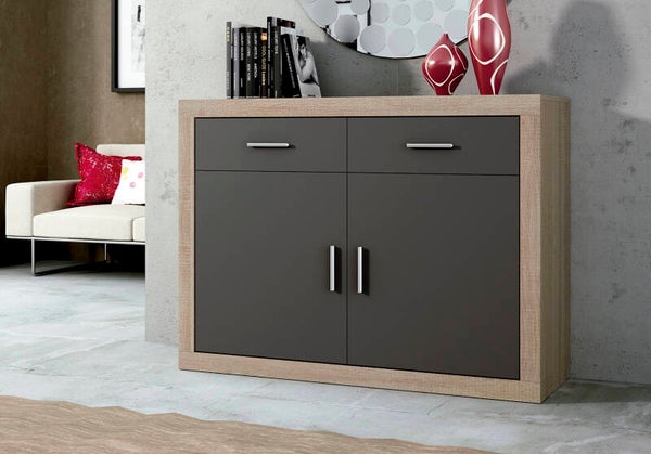 APARADOR 2 PUERTAS 2 CAJONES 120 CM VARIOS COLORES