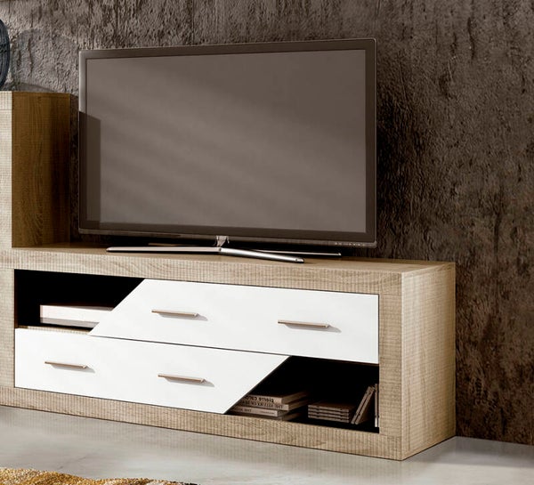 MUEBLE DE TV 2 CAJONES 130CM. VARIOS COLORES