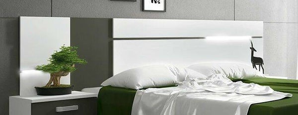 CABECERO PARA COLGAR 260CM BLANCO-GRÁFITO