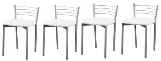 X4 TABURETES DE COCINA BLANCOS
