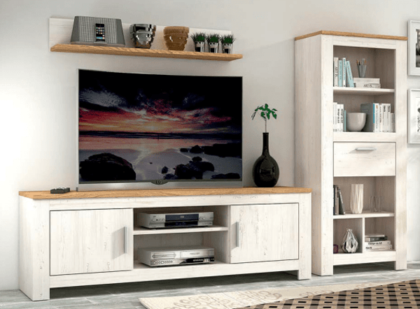 COMPOSICIÓN 241CM: MUEBLE DE TV 173+MUEBLE CON 1 CAJÓN 68 CM