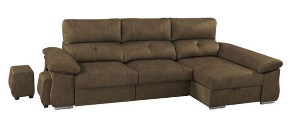 SOFÁ CHAISE LONGUE DERECHA ASIENTOS DESLIZANTES CON RUEDAS AL SUELO 300CM VARIOS COLORES