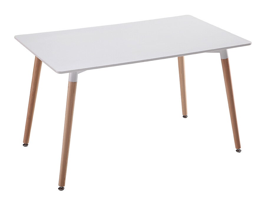 MESA LACADA BLANCA O NEGRA 120X80 PATAS DE MADERA