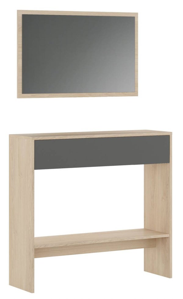 RECIBIDOR CON CAJÓN Y ESPEJO 91,5CM VARIOS COLORES