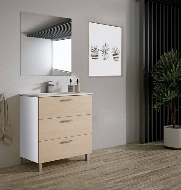 MUEBLE DE BAÑO COMPLETO 3 CAJONES VARIOS COLORES 60CMS O 80CMS