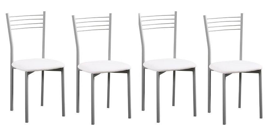 X4 SILLAS DE COCINA BLANCO