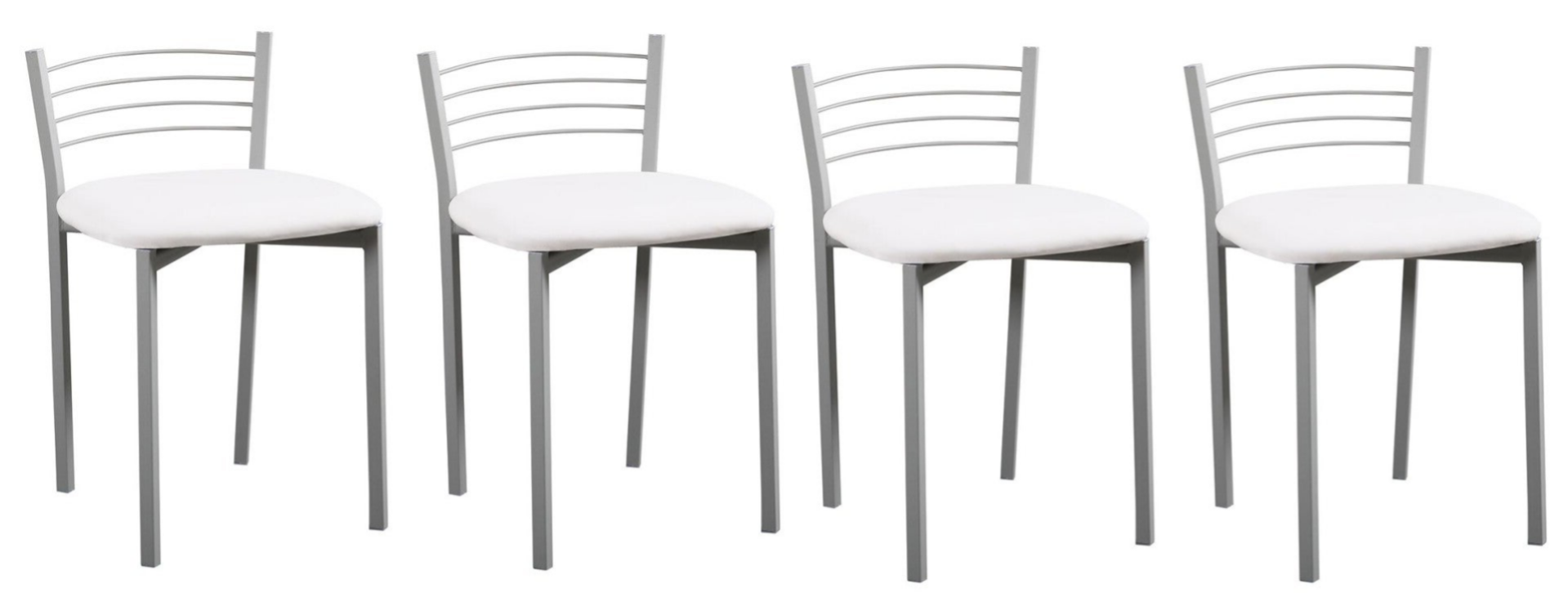 X4 TABURETES DE COCINA BLANCOS